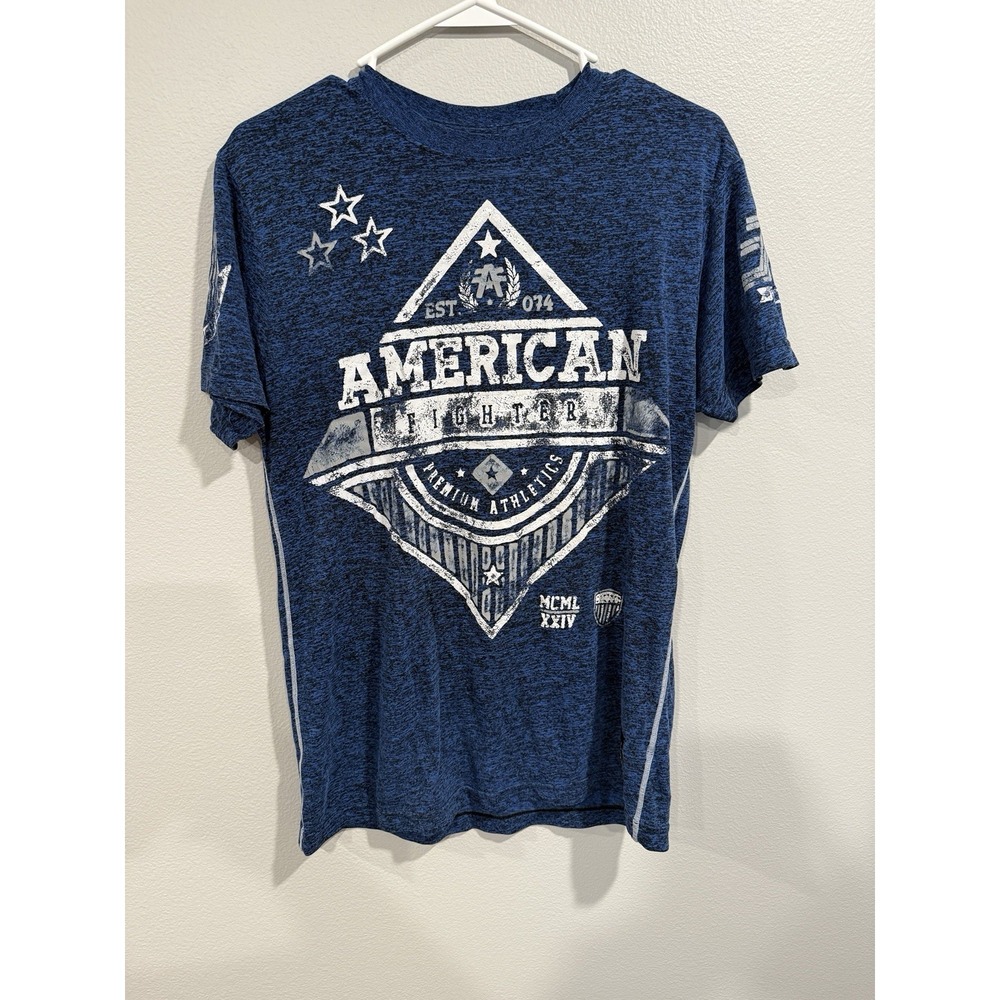 American Fighter MMA UFC Blue T-Shirt Size‎ Small S Men's Buckle Dept